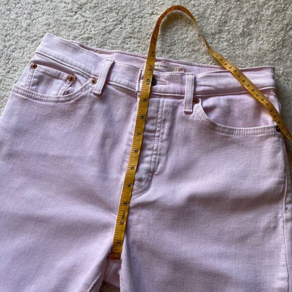 Levi's Wedgie Skinny Cut Off Pink Women Jeans Size 29/27 - Picture 9 of 12